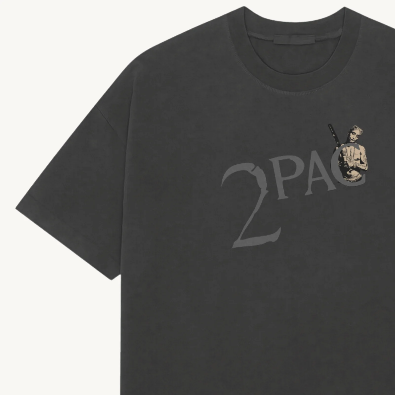 2Pac Bat Killuminati Black Relaxed Tee - Image 3