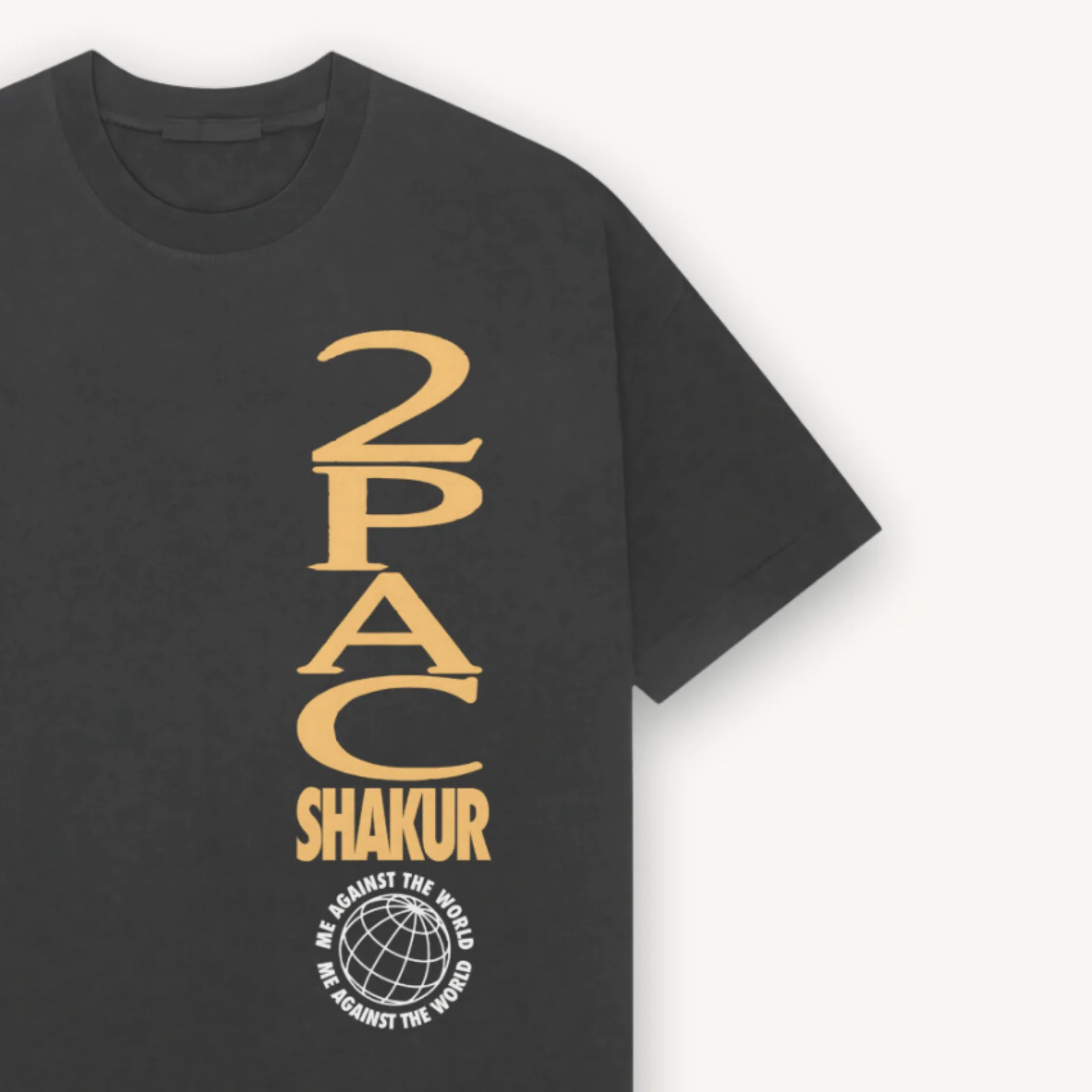 2Pac Me Against Black Relaxed Tee - Image 3