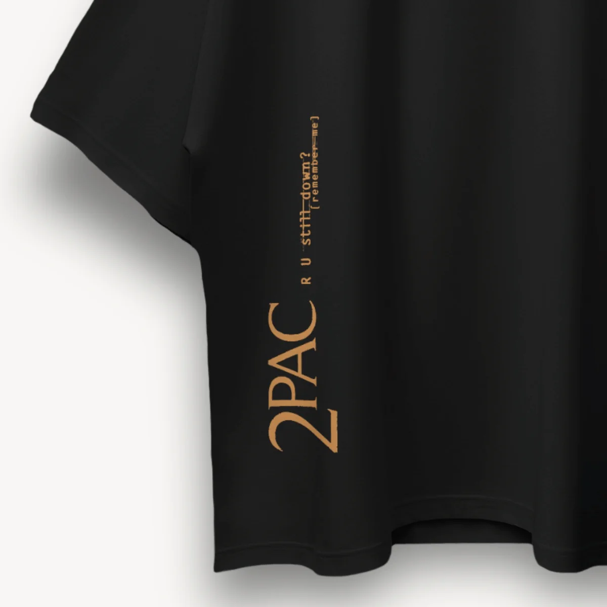 2Pac Still Down Black Oversized Tee - Image 3
