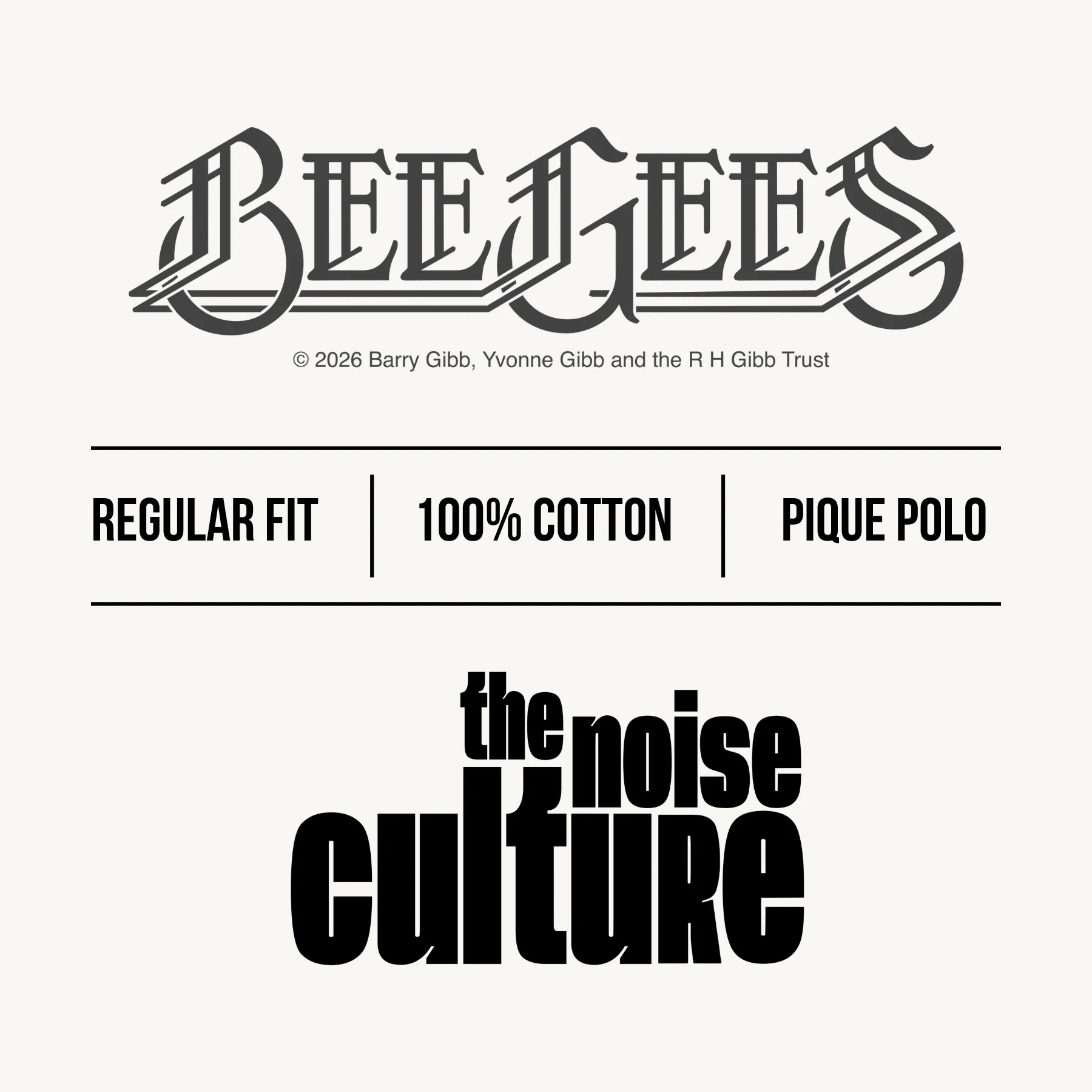 Bee Gees Classic 1st Logo White Polo Shirt - Image 4