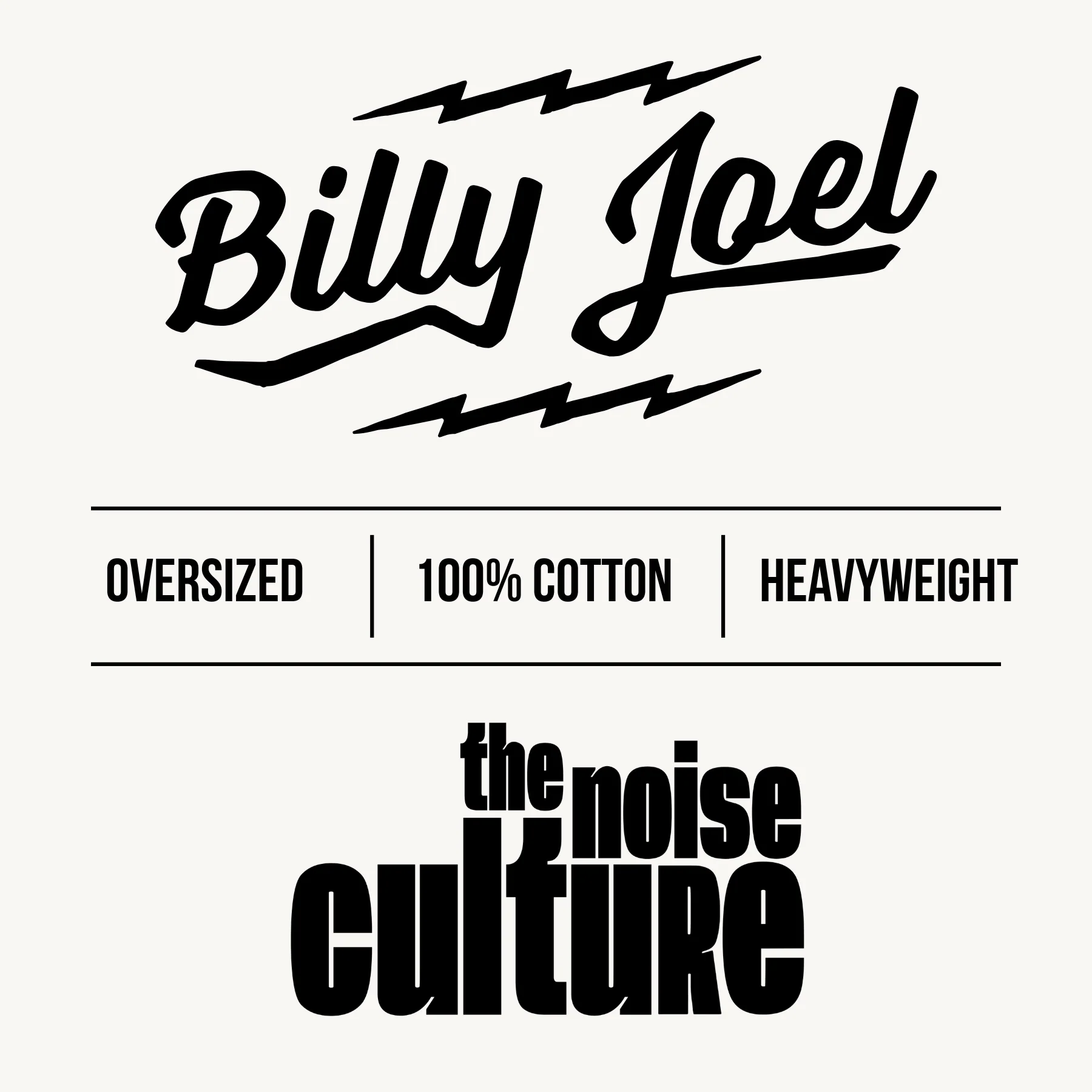Billy Joel Storm Front Black Oversized Tee - Image 4