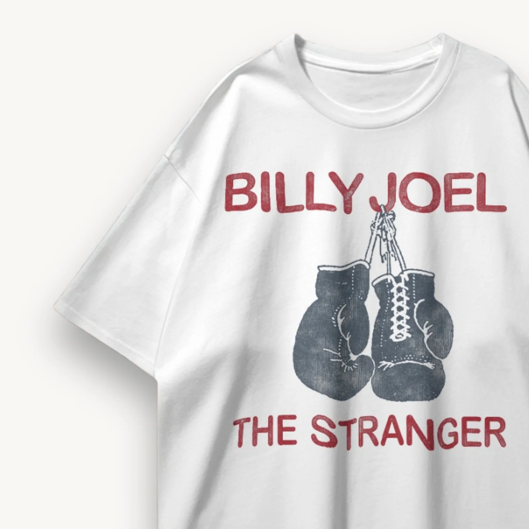 Billy Joel The Stranger White Oversized Tee - Image 3