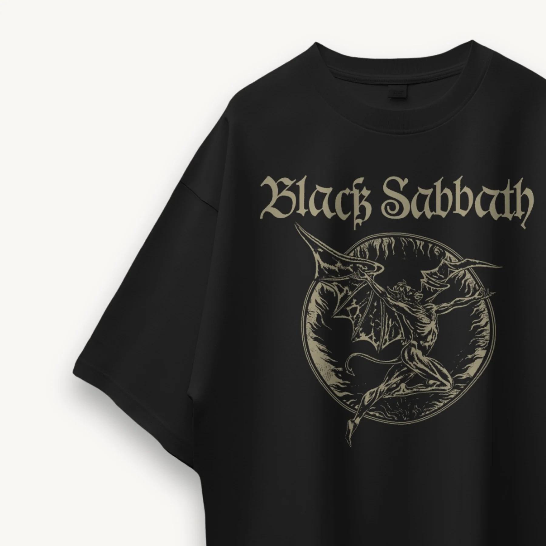 Black Sabbath Herny Fire Black Oversized Tee - Image 3