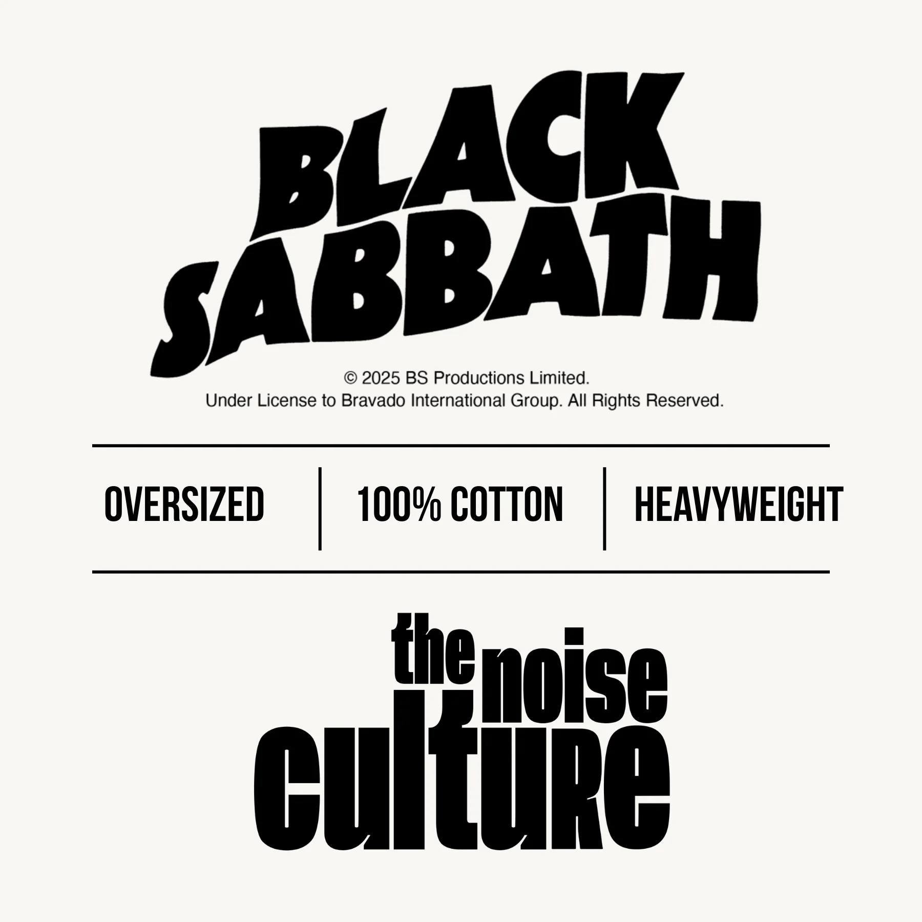 Black Sabbath Herny Fire Black Oversized Tee - Image 4
