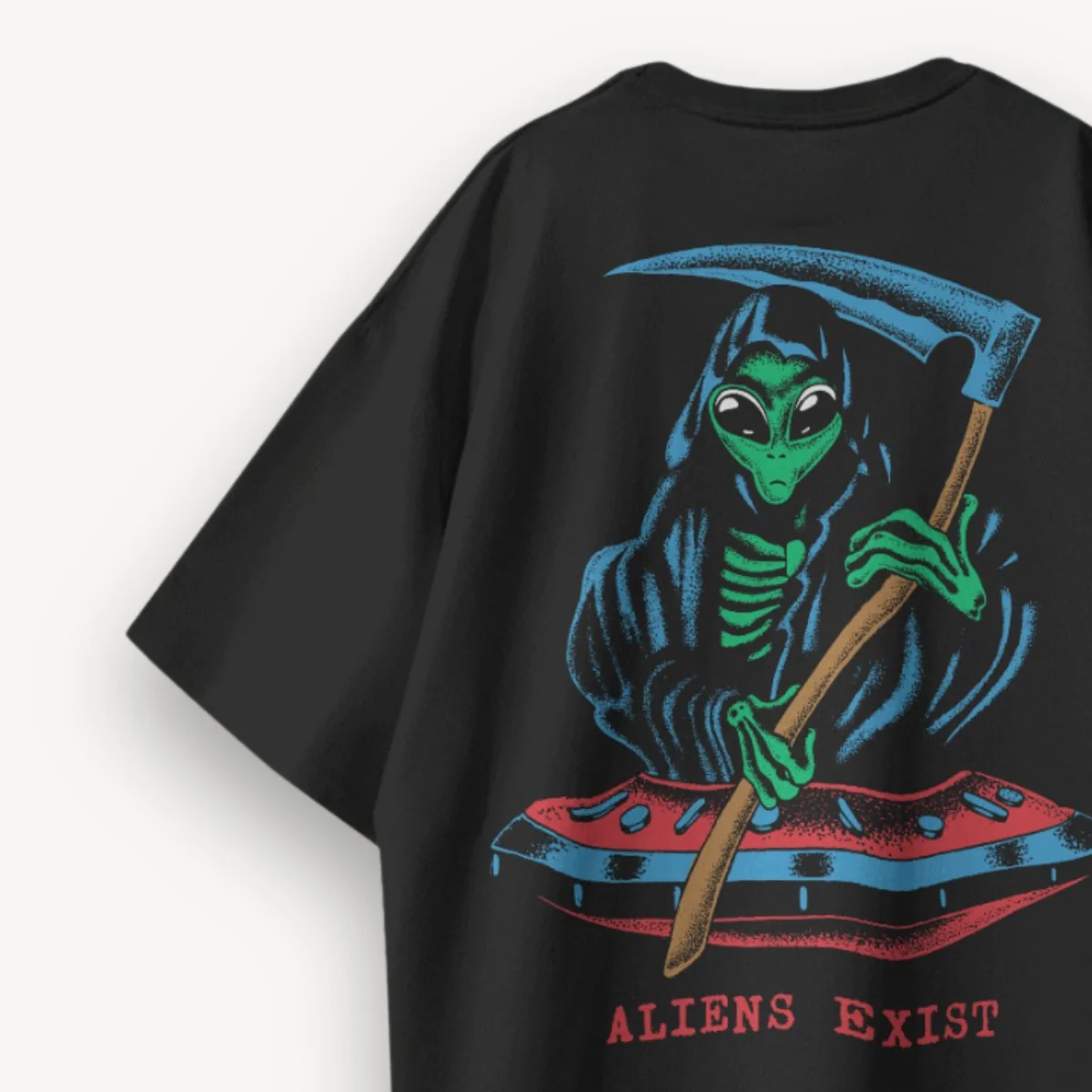 Blink-182 Aliens Exist Tour Edition Black Oversized Tee - Image 3