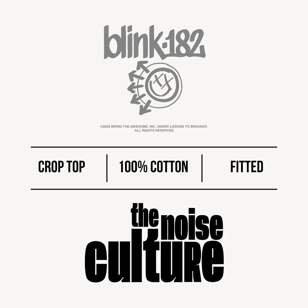 Blink-182 Dude Ranch Sessions Black Crop Top - Image 4