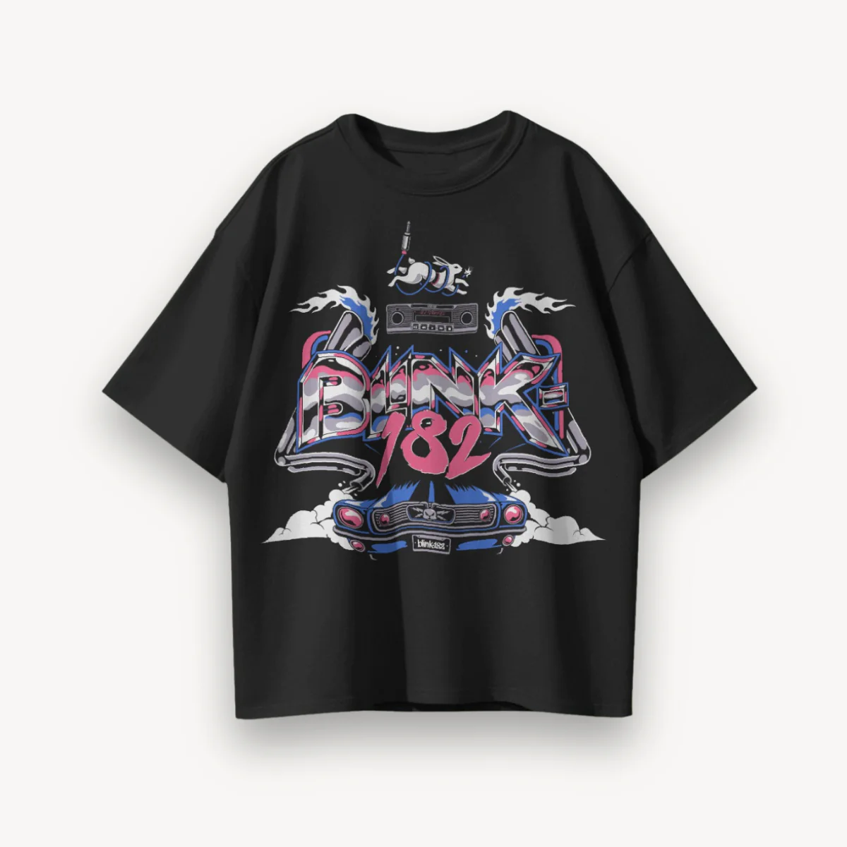 Blink-182 Midnight Highway Black Oversized Tee