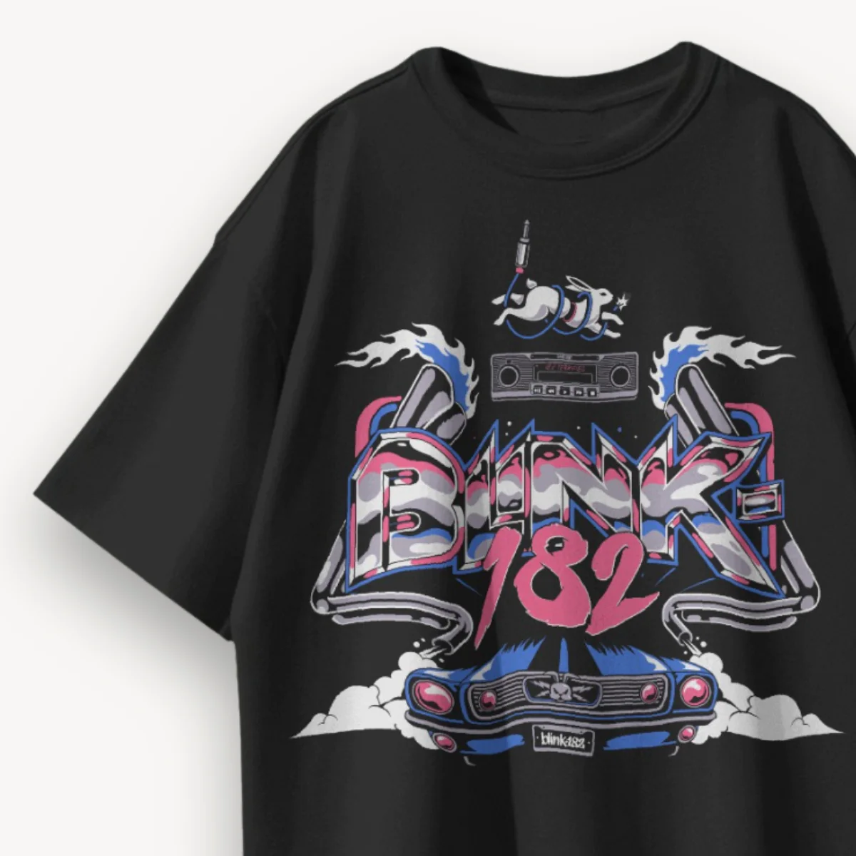 Blink-182 Midnight Highway Black Oversized Tee - Image 3
