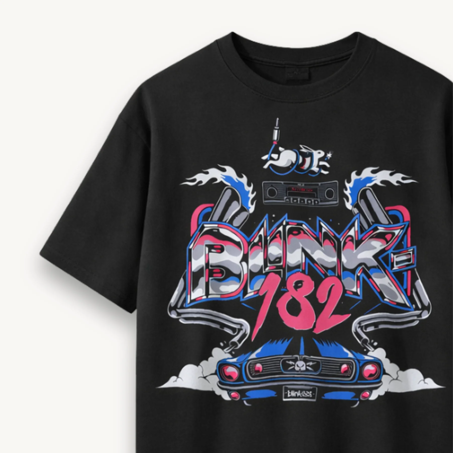 Blink-182 Midnight Highway Black Relaxed Tee - Image 3