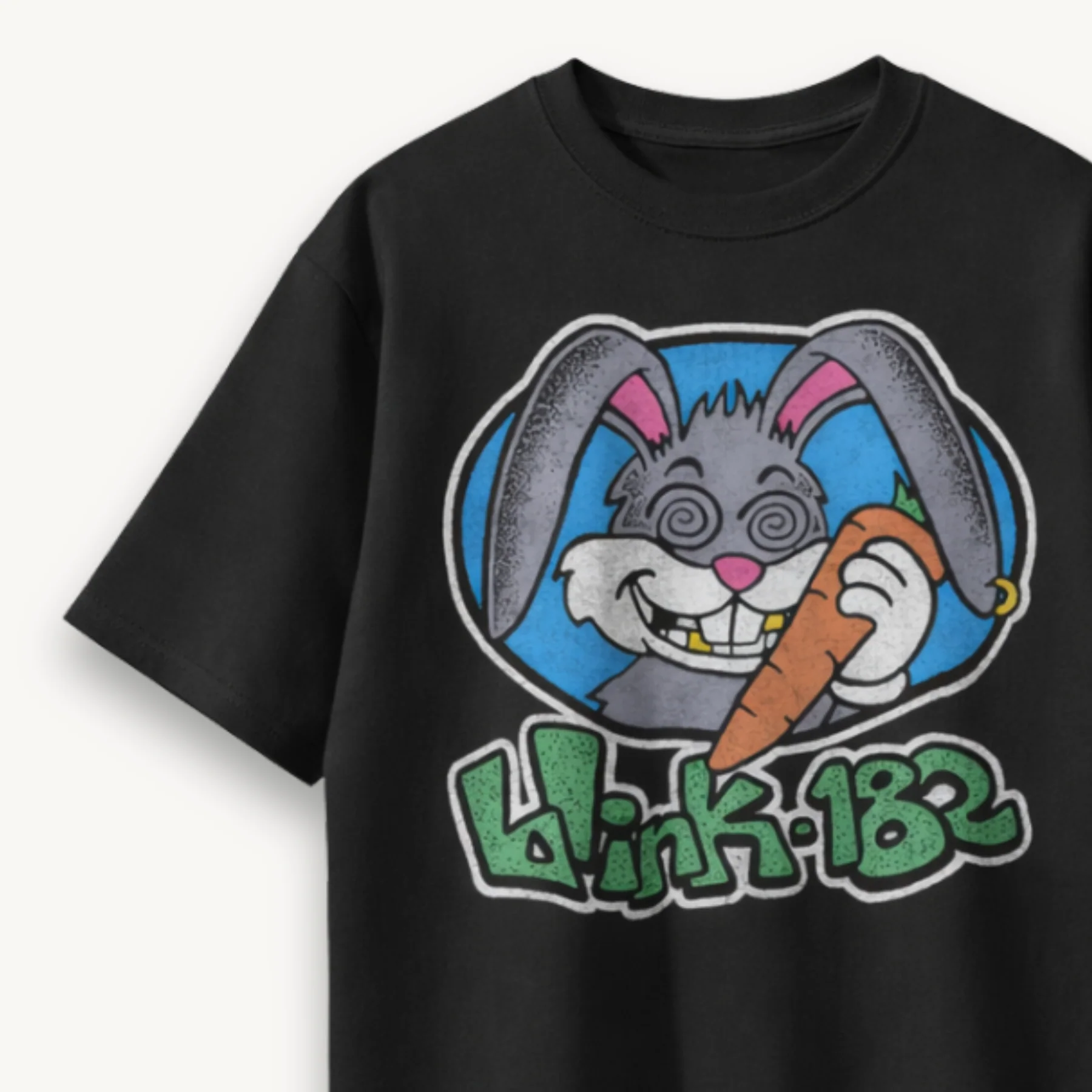 Blink-182 Pop Punk Mascot Black Relaxed Tee - Image 3
