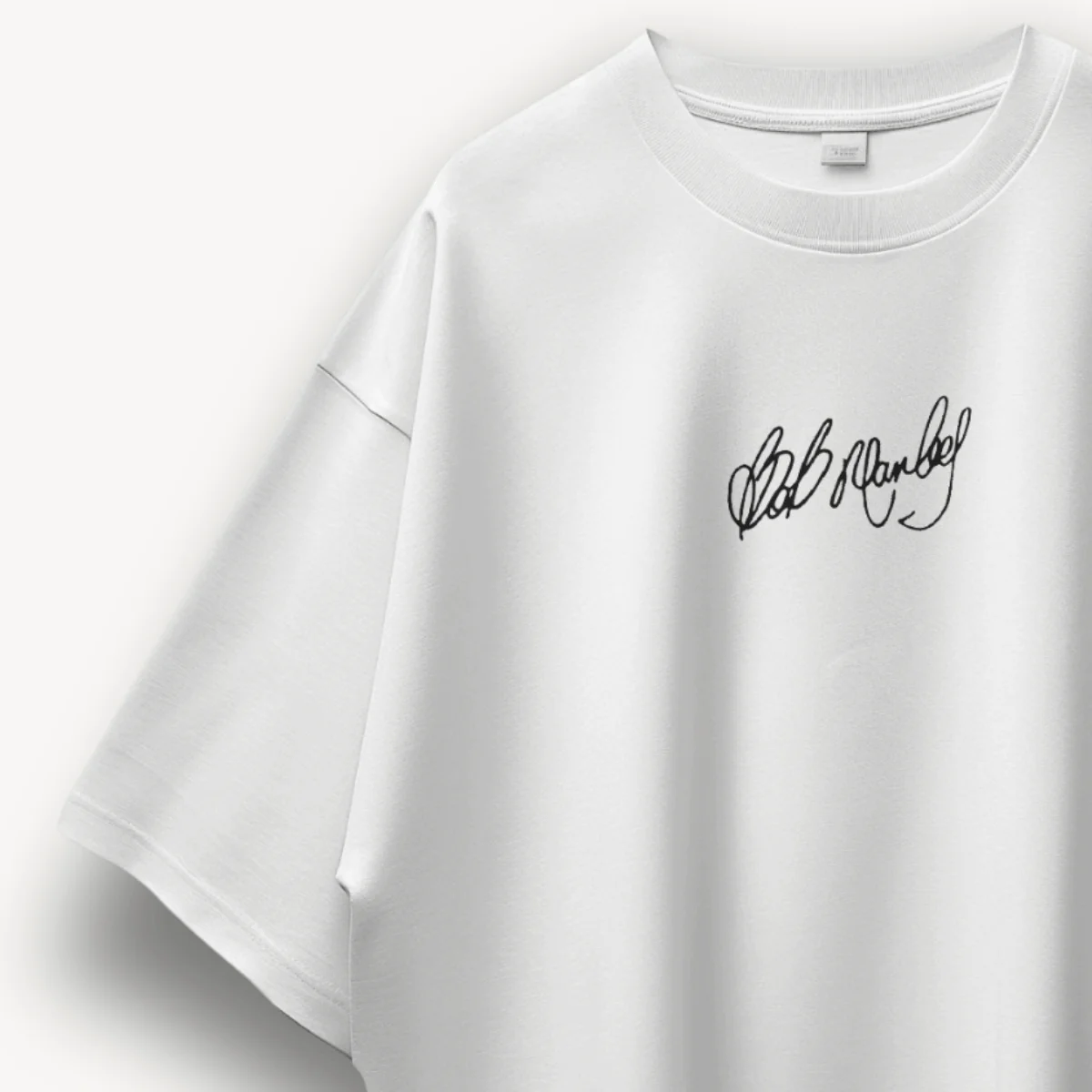 Bob Marley Feel Alright White Oversized Tee - Image 3