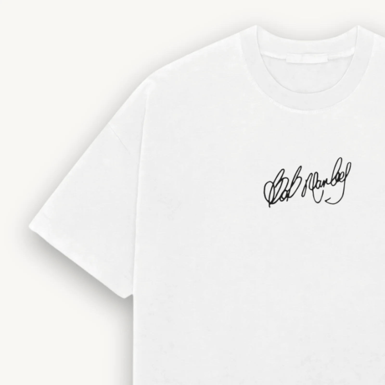 Bob Marley Feel Alright White Relaxed Tee - Image 3