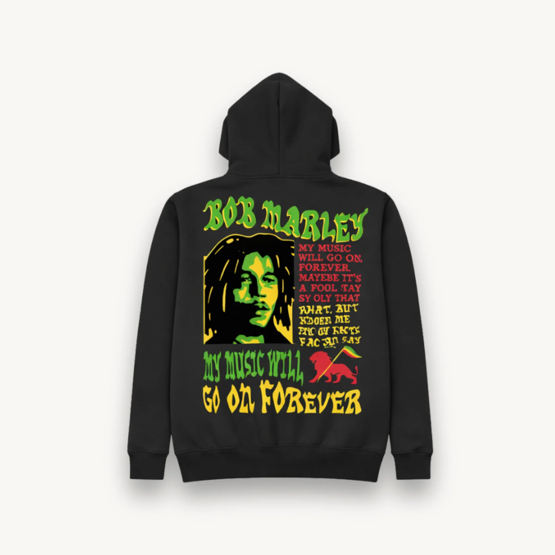Bob Marley Forever Black Hoodie