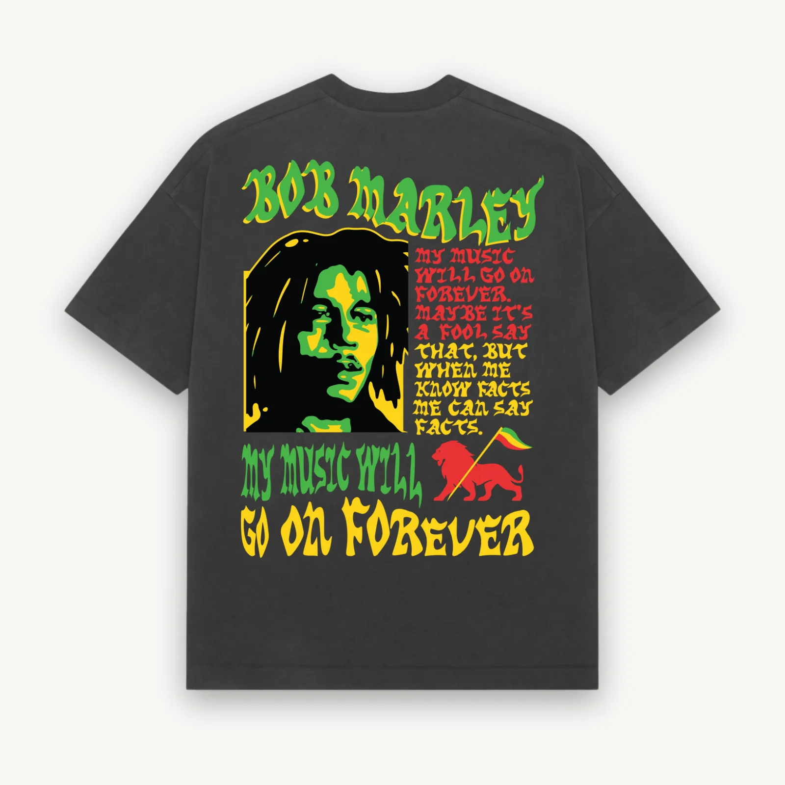 Bob Marley Forever Black Relaxed Tee