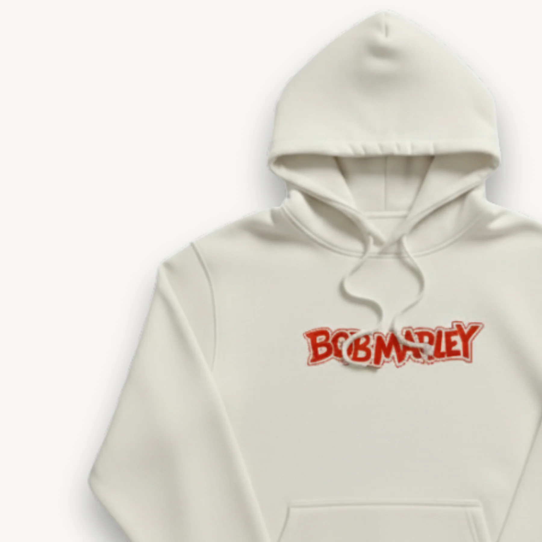 Bob Marley Hand Style White Hoodie - Image 3
