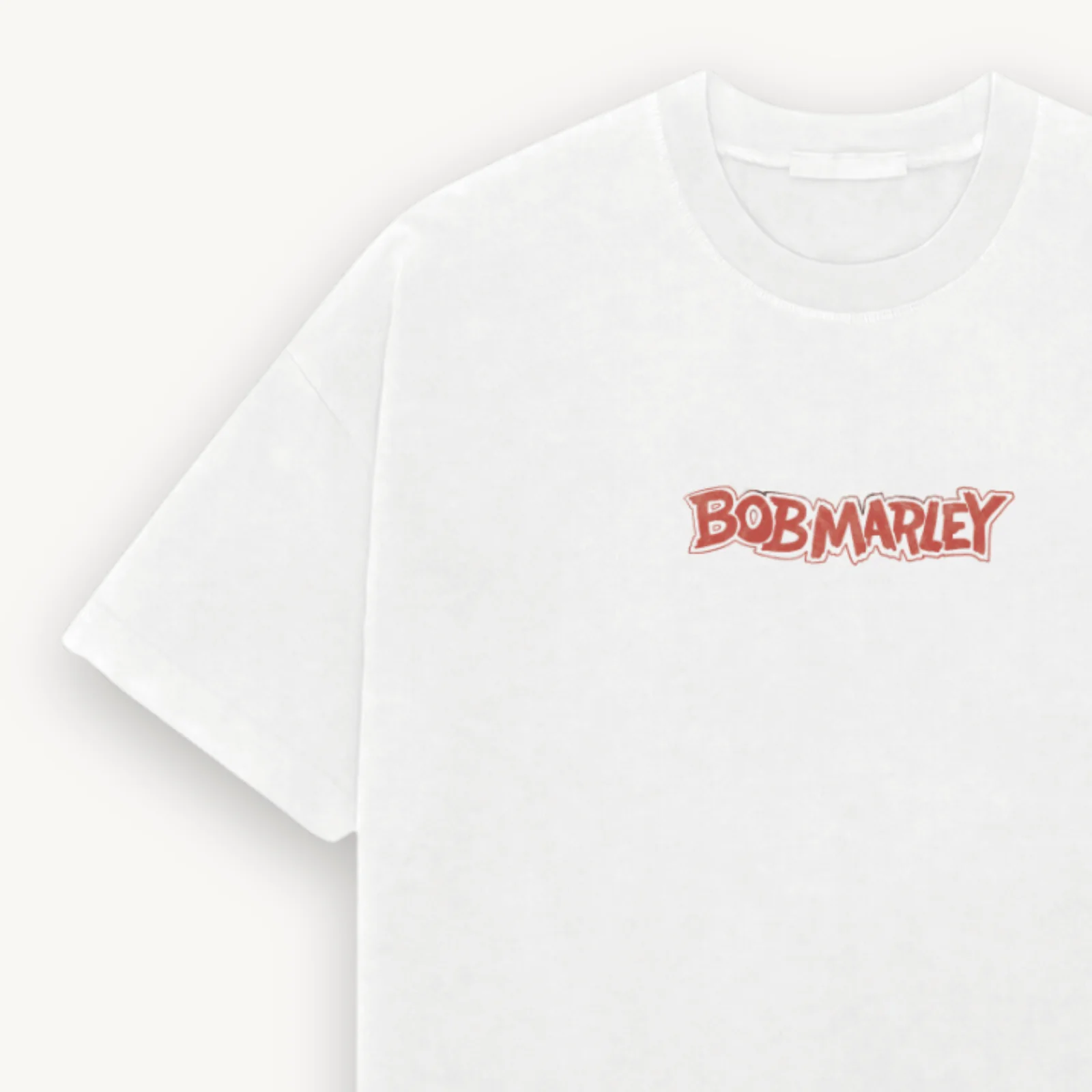 Bob Marley Hand Style White Relaxed Tee - Image 3