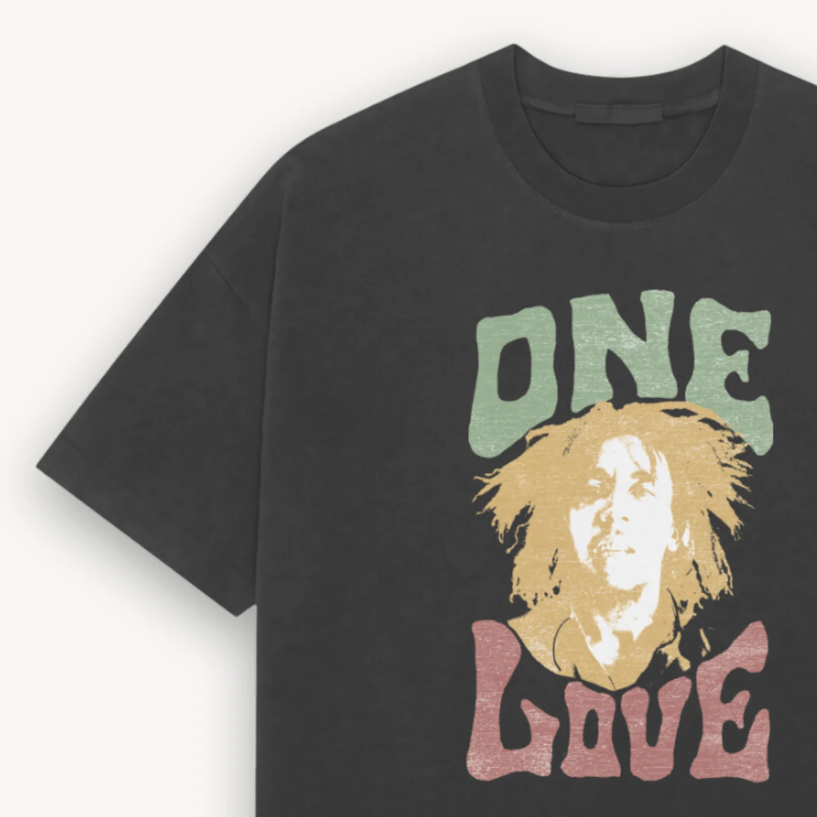 Bob Marley One Love Black Relaxed Tee - Image 3