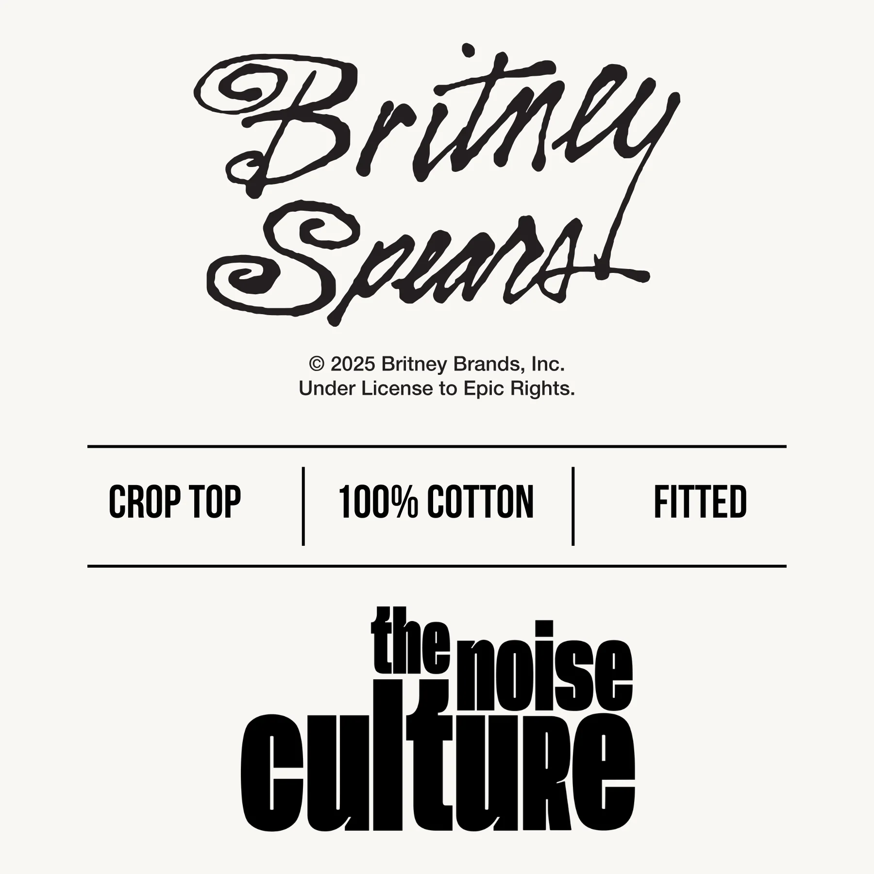 Britney Spears Oops!... Logo Black Crop Top - Image 4