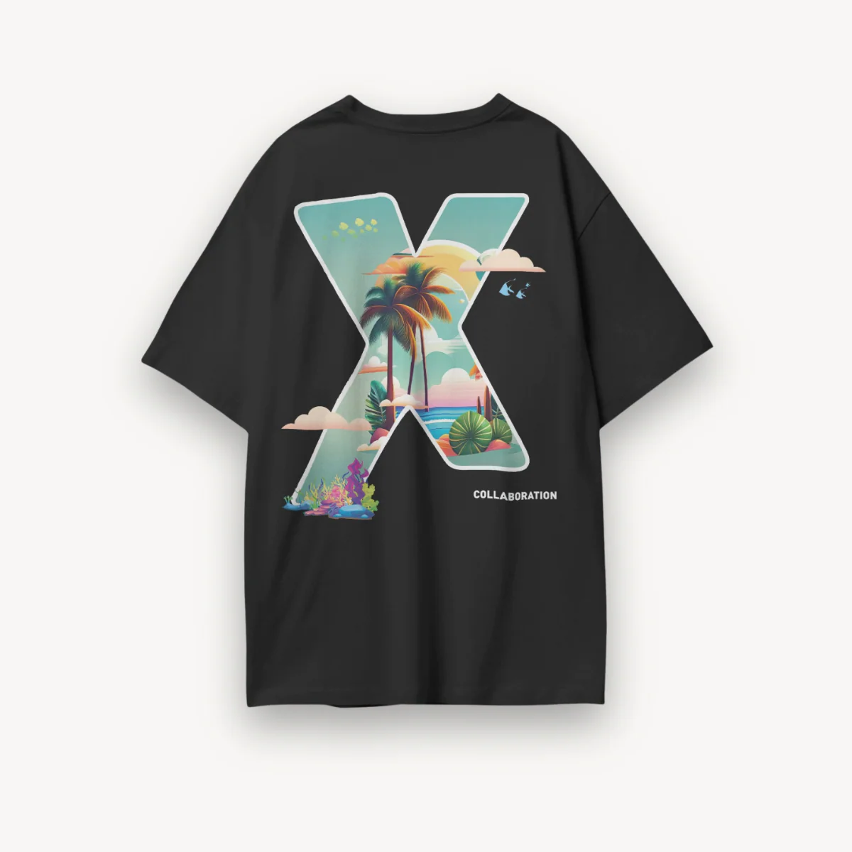 Cray’Beach x Satellite Beachside Black Oversized Tee