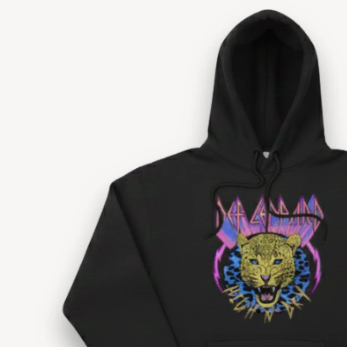 Def Leppard Leopard Black Hoodie - Image 6