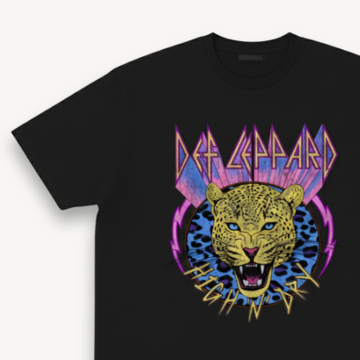 Def Leppard Leopard Black regular Tee - Image 3