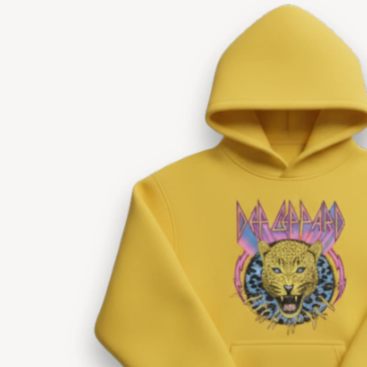 Def Leppard Leopard Mustard Hoodie - Image 5