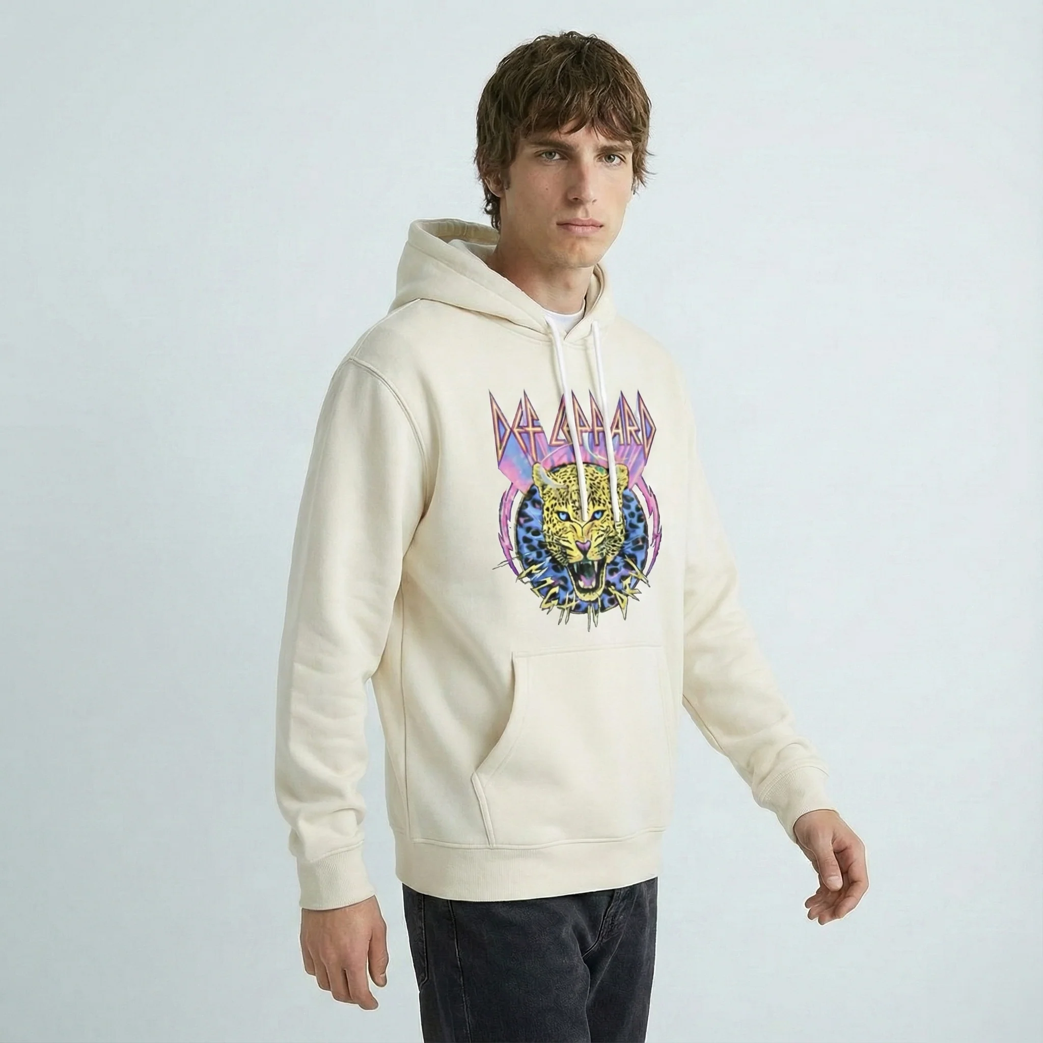 Def Leppard Leopard White Hoodie - Image 4