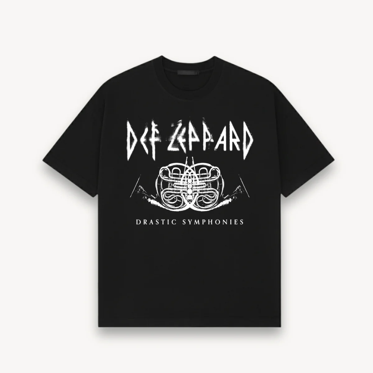 Def Leppard Symphony Logo Black Relaxed Tee