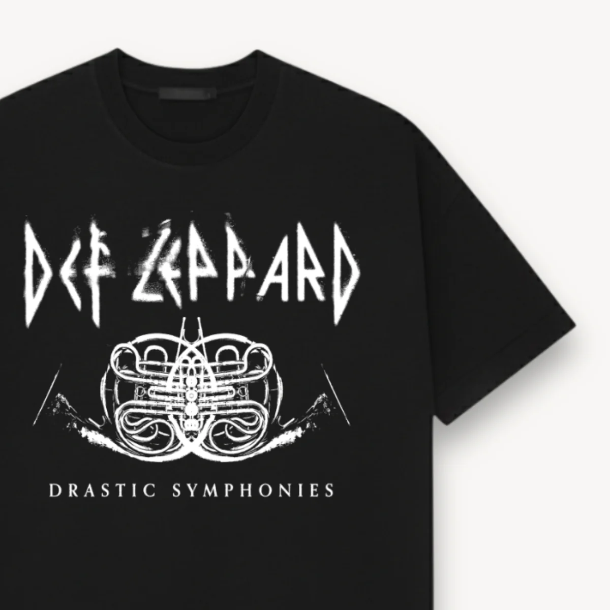 Def Leppard Symphony Logo Black Relaxed Tee - Image 3