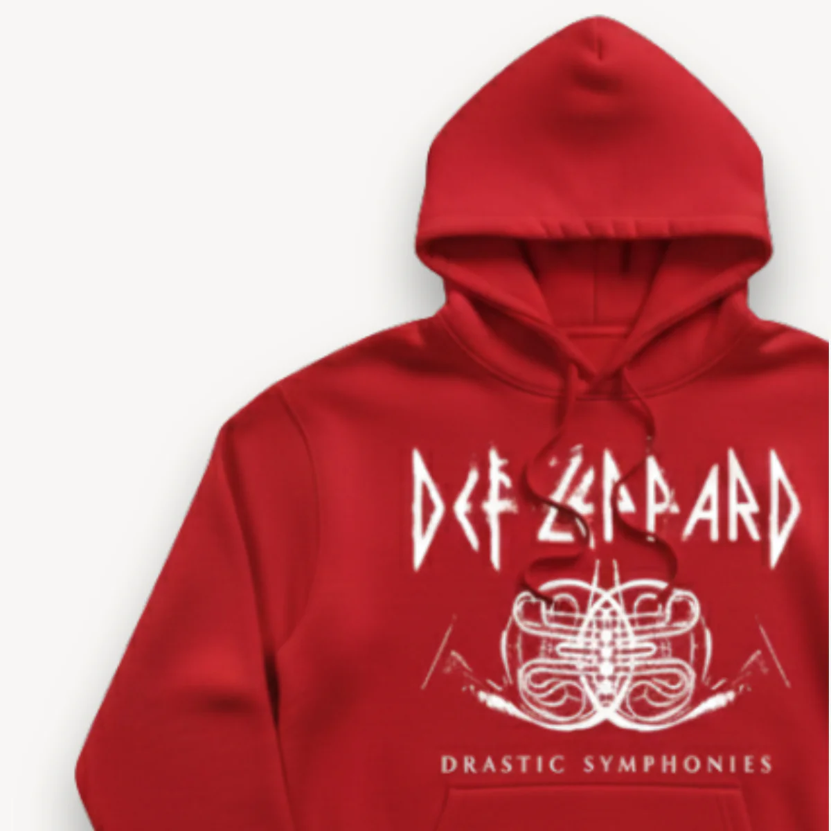 Def Leppard Symphony Logo Red Hoodie - Image 3