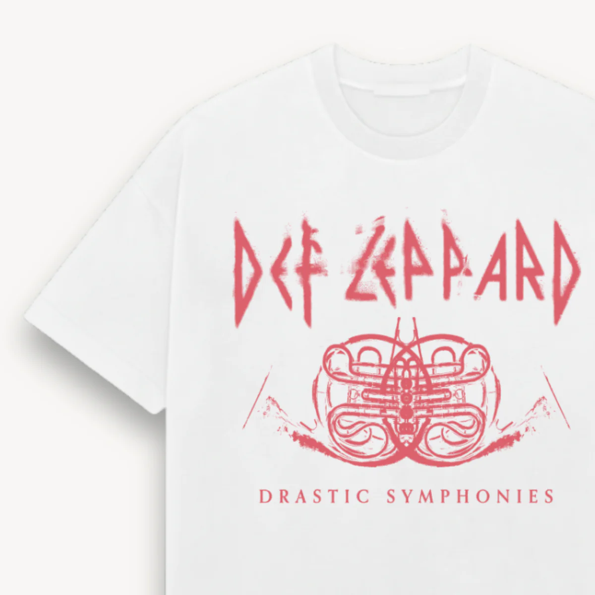 Def Leppard Symphony Logo White Relaxed Tee - Image 3