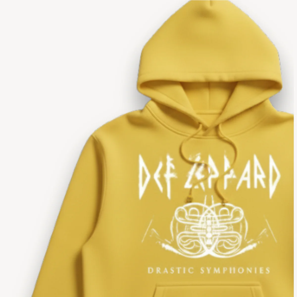 Def Leppard Symphony Logo Mustard Hoodie - Image 3