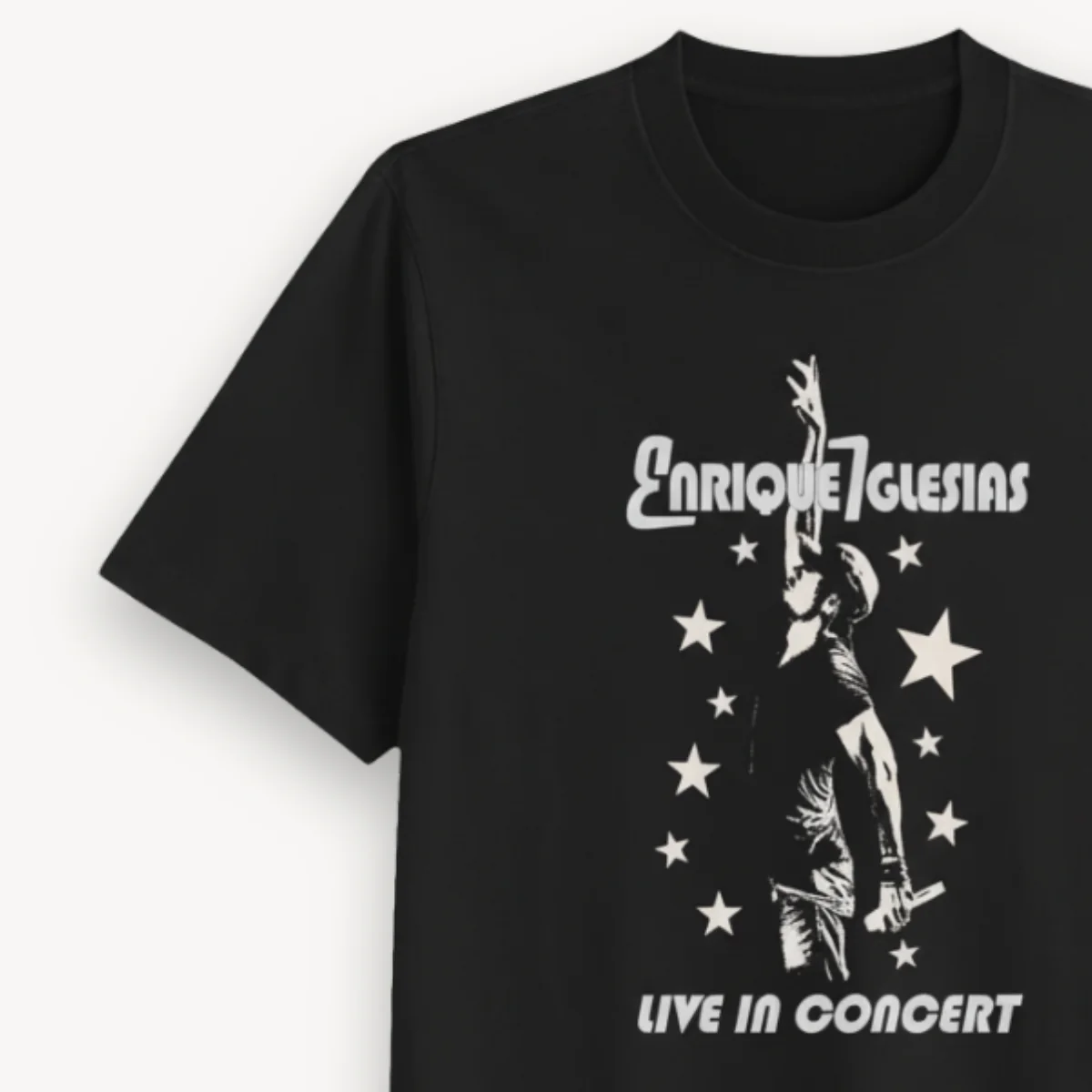 Enrique Iglesias Live in Concert Black Regular Tee - Image 3