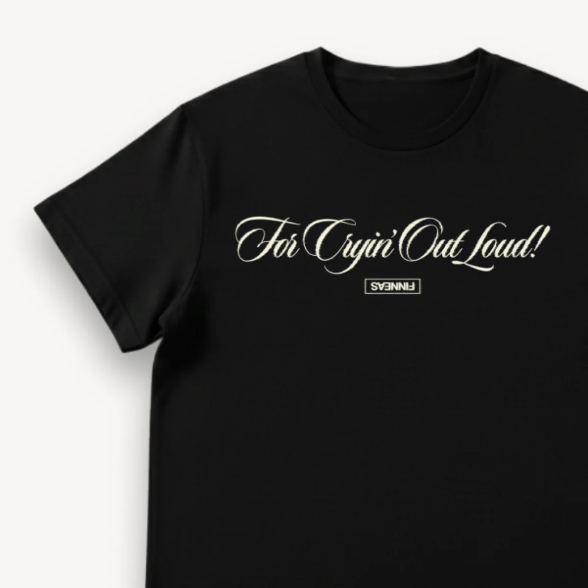 Finneas For Cryin' Out Loud Script Black Regular Tee - Image 3