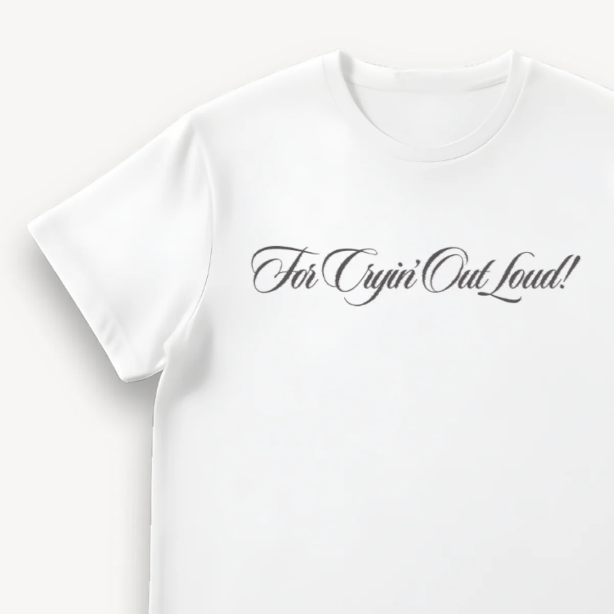 Finneas For Cryin' Out Loud Script White Regular Tee - Image 3