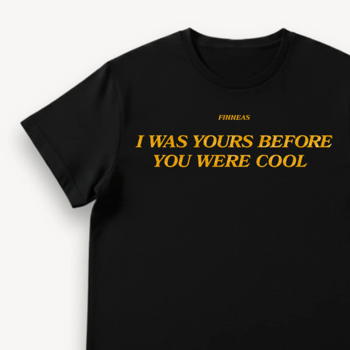 Finneas I Was Yours Before You Were Cool Black Regular Tee - Image 3