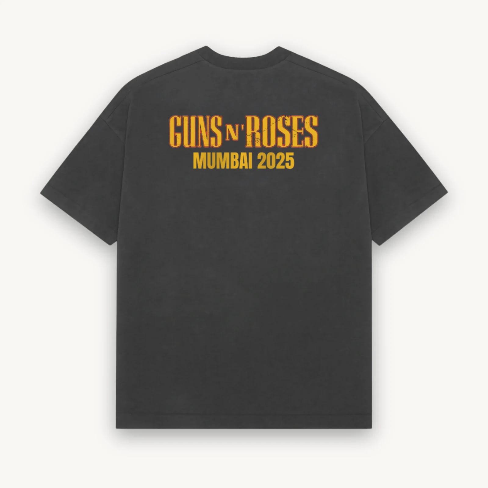Guns N' Roses Mumbai '25 Bullet Black Relaxed Tee