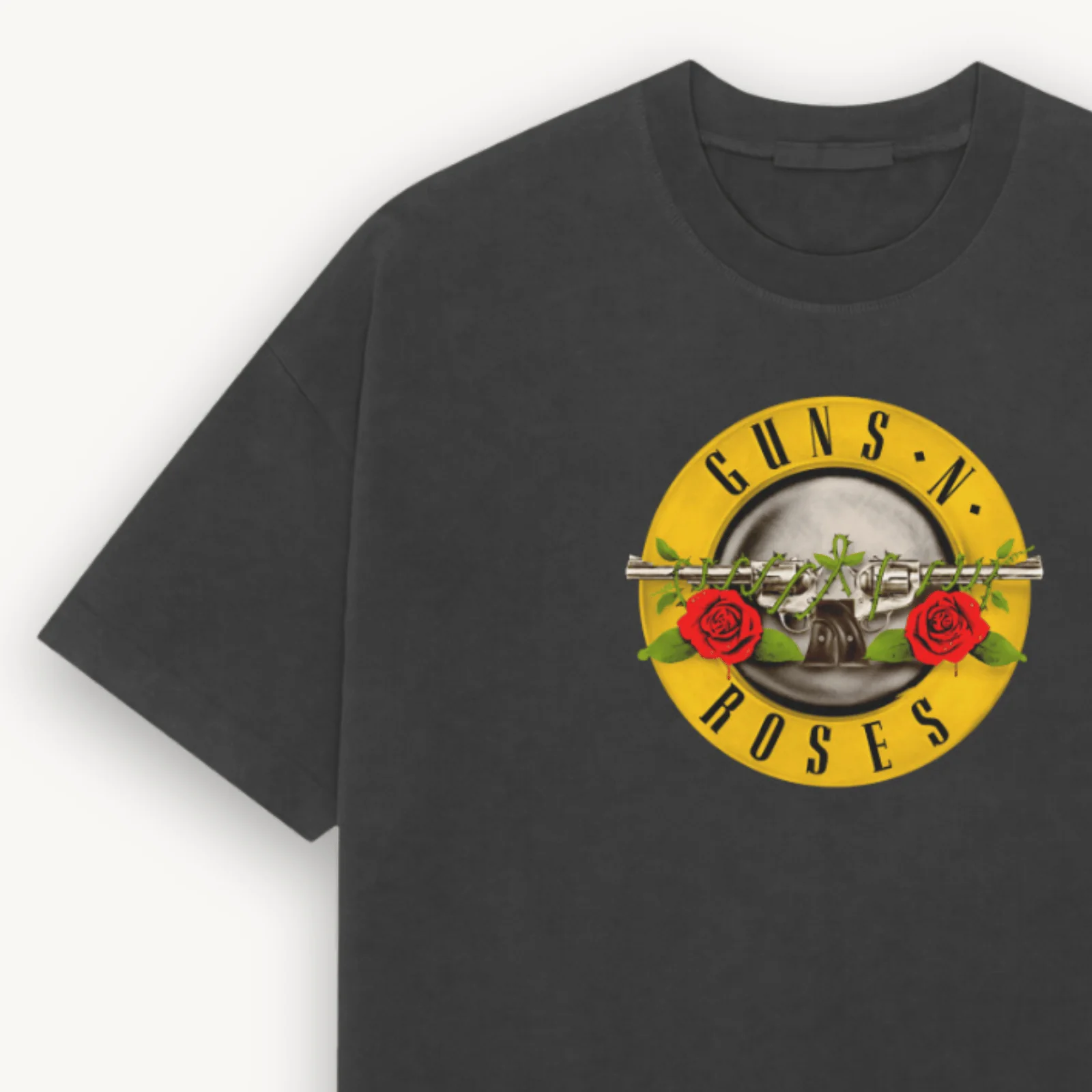Guns N' Roses Mumbai '25 Bullet Black Relaxed Tee - Image 3