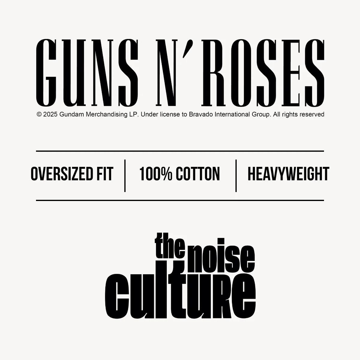 Guns N' Roses Cross Logo Black Oversized Tee - Image 4