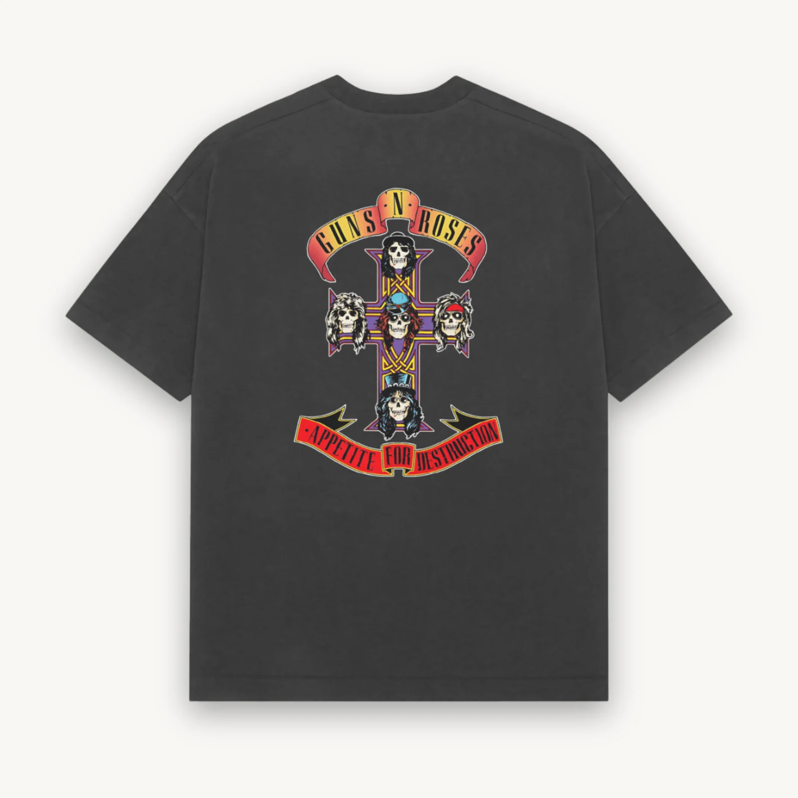 Guns N' Roses Cross Logo Black Relaxed Tee - Image 2