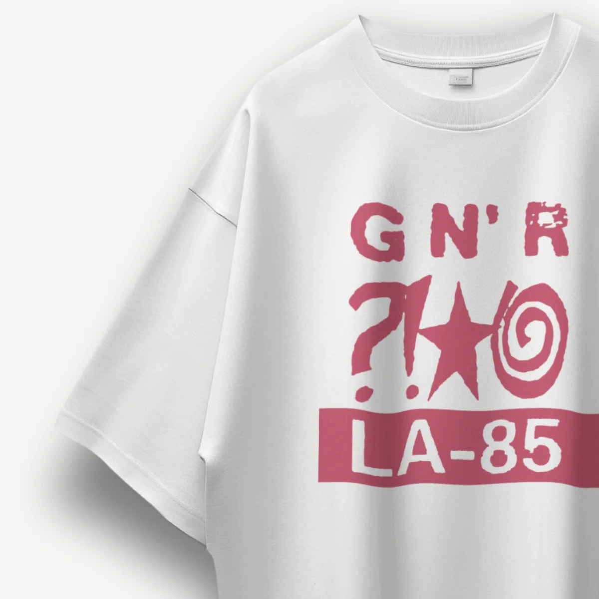 Guns N' Roses LA-85 White Oversized Tee - Image 3