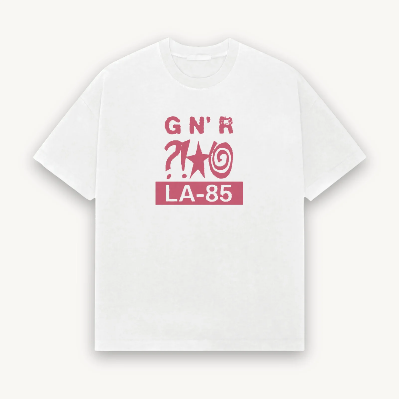 Guns N' Roses LA-85 White Relaxed Tee