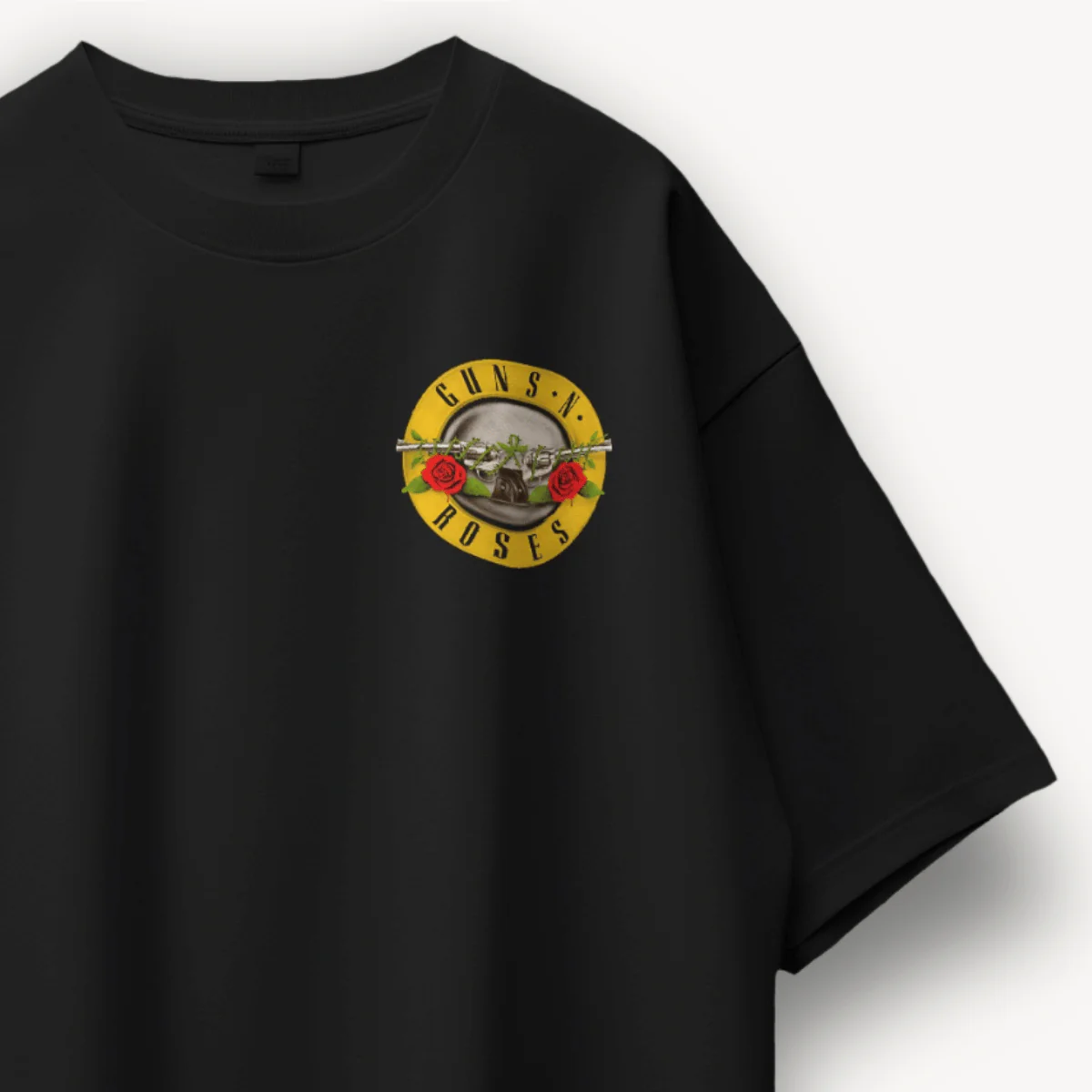 Guns N' Roses Logo Black Oversized Tee - Image 3