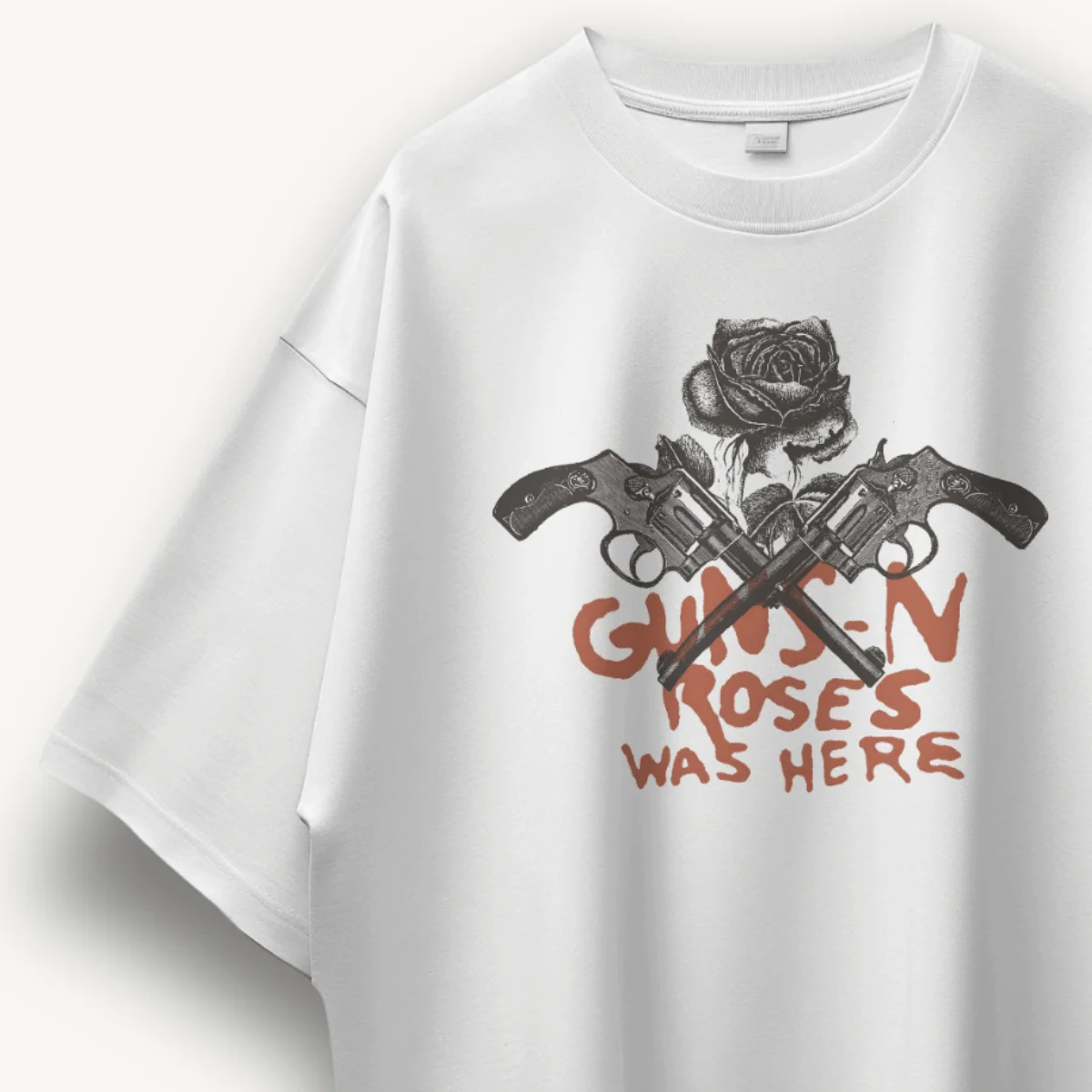 Guns N' Roses Revolvers White Oversized Tee - Image 3
