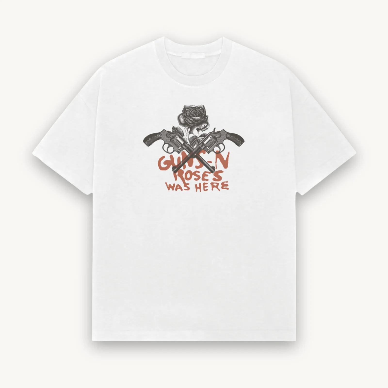 Guns N' Roses Revolvers White Relaxed Tee