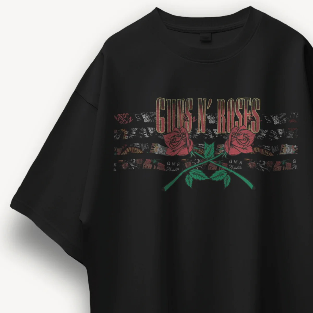 Guns N' Roses UK-87 Black Oversized Tee - Image 3