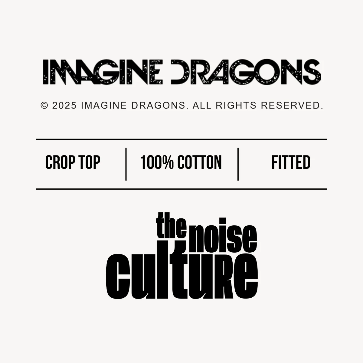 Imagine Dragons Loom World Tour Black Crop Top - Image 4