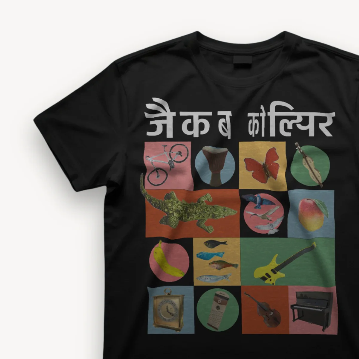 Jacob Collier Hindi Tour '25 Asia Square Black Regular Tee - Image 3