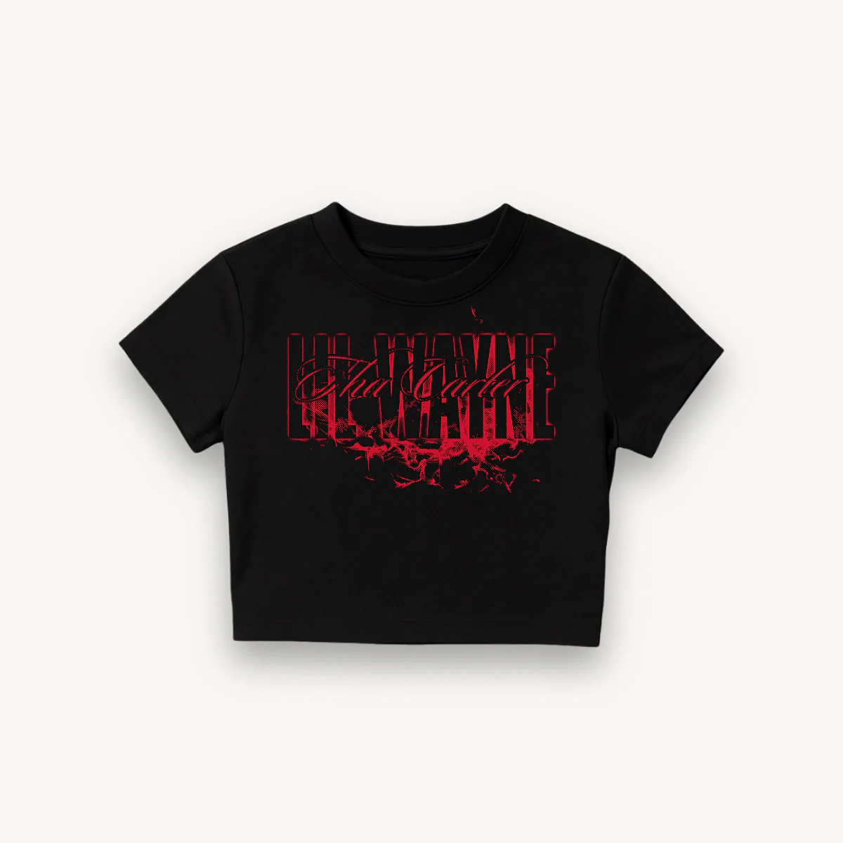 Lil Wayne Tha Carter Logo Black Crop Top - Image 2