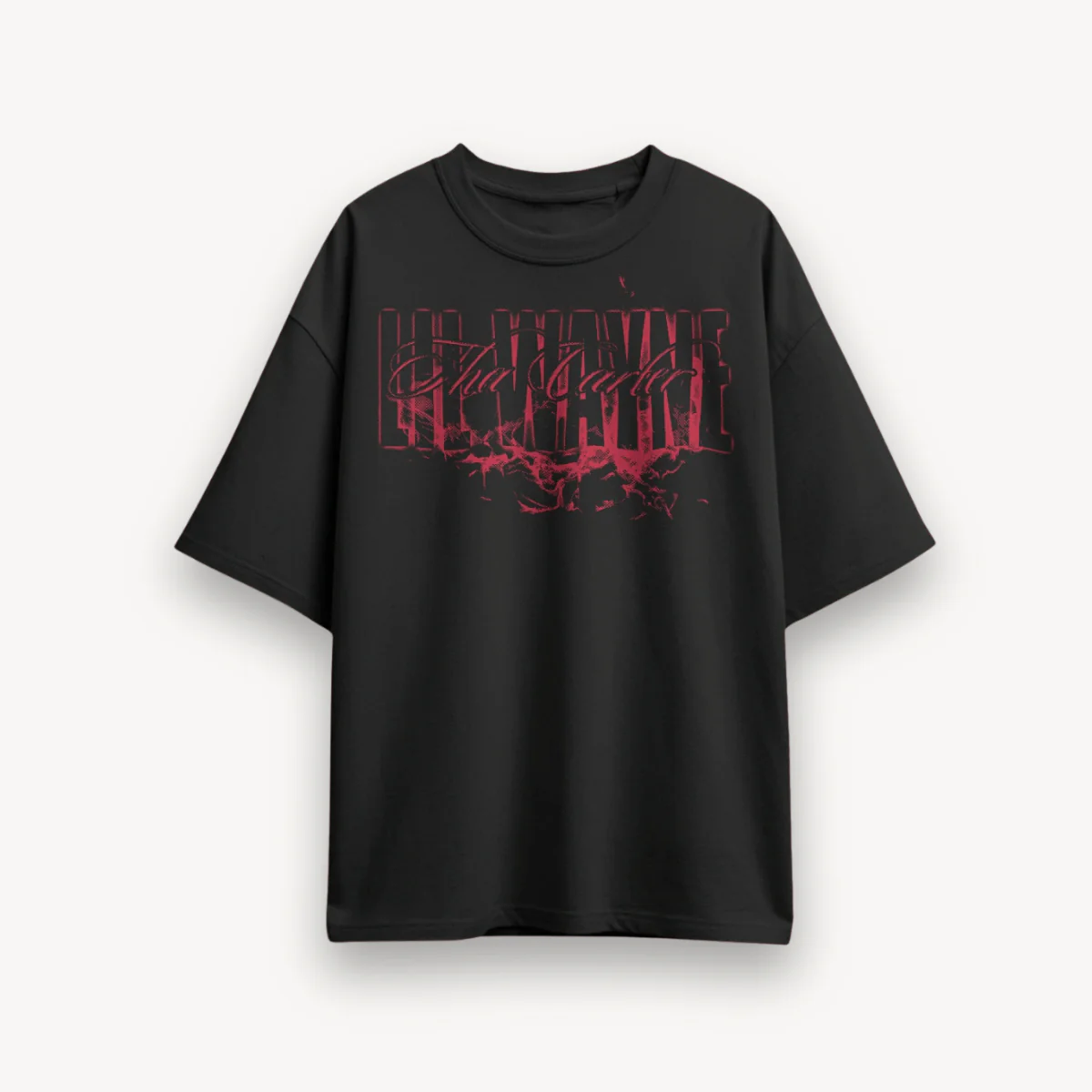Lil Wayne Tha Carter Logo Black Oversized Tee
